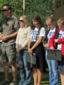 Some of our walkers pray outside of Planned Parenthood in Salt Lake City, featured in Intermountain Catholic http://www.icatholic.org/article/crossroads-prolife-walkers-come-through-utah-6246841#